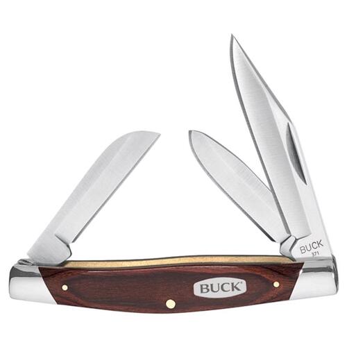 Buck Knives 5718 Pocket Knife Brown 420J2 Stainless Steel 3.88" Stockman