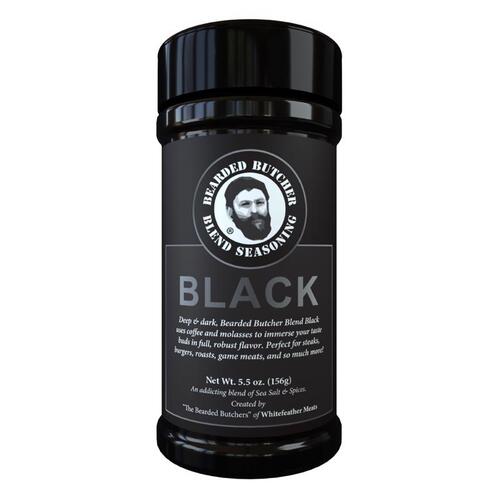 Bearded Butchers BB-0041 Black-5.5OZ Seasoning, Black Blend, 5.5 oz