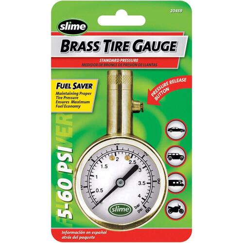 Tire Pressure Gauge 60 psi Dial - pack of 6