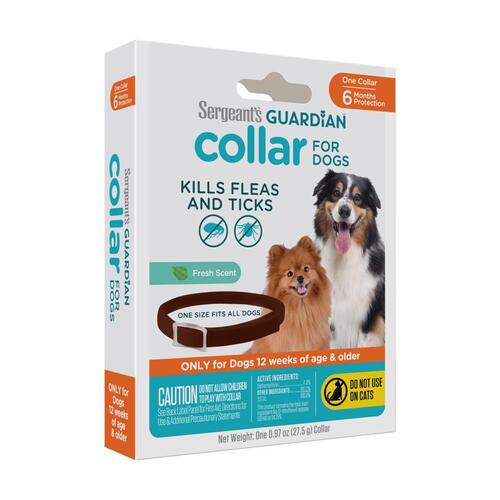 Flea and Tick Collar Guardian Solid Dog Deltamethrin 0.97 oz