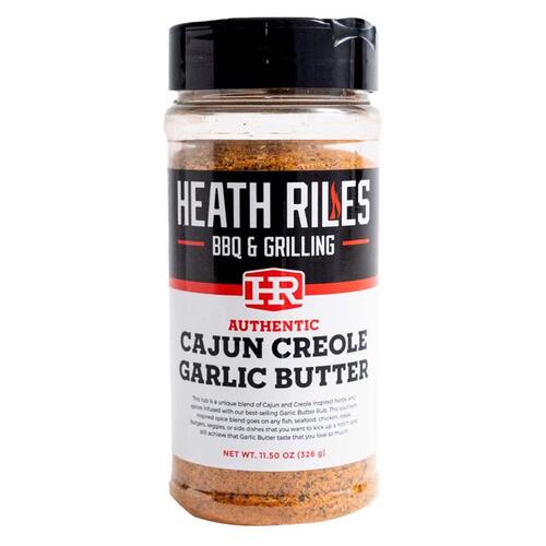 Heath Riles BBQ HRB0088 BBQ Rub Cajun Creole Garlic Butter 11.5 oz