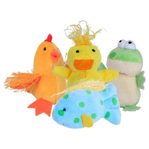 Multipet 36480 Cat Toy Look Who's Talking Assorted Animal 3" - sold by 1 random toy only
