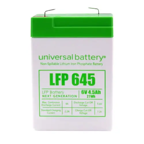 Universal Power Group 87420 Universal Battery LFP645 4.5 Ah 6 V