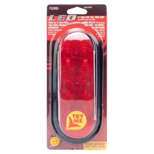 LED Light Kit Red Oval Stop/Tail/Turn Red