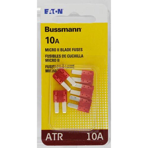 Bussmann BP/ATR-10-RP Blade Fuse 10 amps ATR Red Red