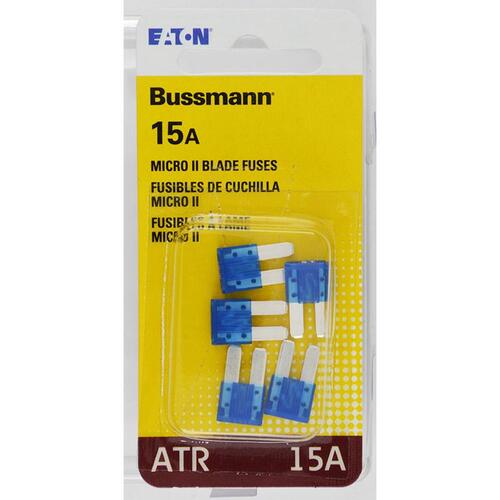 Bussmann BP/ATR-15-RP Blade Fuse 15 amps ATR Blue Blue