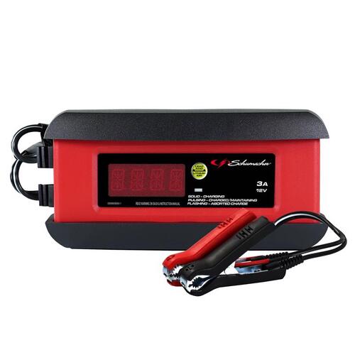 Battery Charger/Maintainer Automatic 12 V 3 amps Red