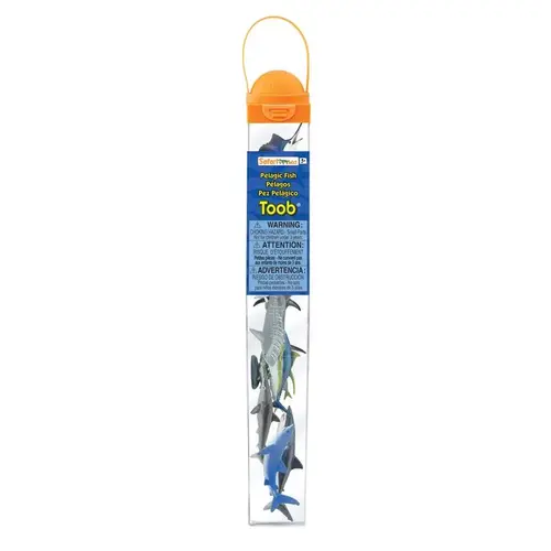 Safari Ltd 100265 Pelagic Fish Toy Toobs Plastic Assorted 10 pc Assorted