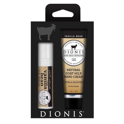 Dionis C33117-2 Hand Cream and Lip Balm Goat Milk & Vanilla Bean Scent 1.28 oz