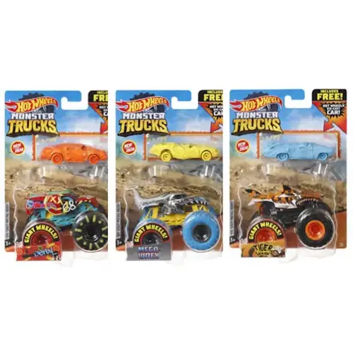 Hot Wheels GRH81-XCP8 Monster Trucks Die Cast Assorted Assorted - pack of 8