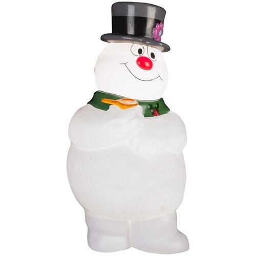 Warner Brothers 880188 Blow Mold Incandescent White Frosty With Scarf 2 ft.