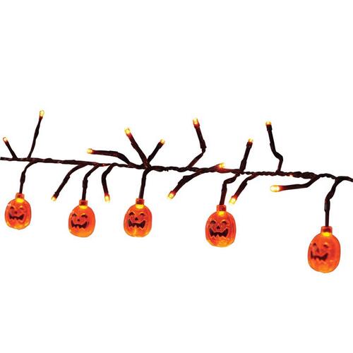 Celebrations 34967-71 Lights Orange 120 ct 9 ft. LED Prelit Pumpkins