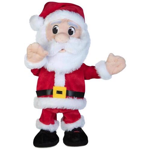 Animated Decor Multicolored Hands in the Air Dancing Santa 14.57" Multicolored - pack of 6