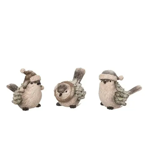 Figurine Assorted Snowbound Bird 4" Assorted