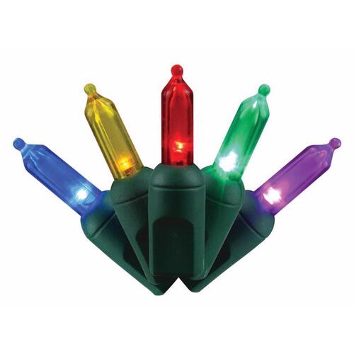 Christmas Lights Platinum LED T5 Multicolored 50 ct String 25 ft.