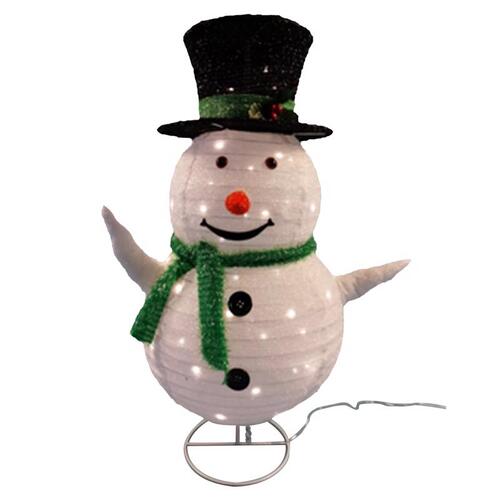 Yard Decor LED Warm White Snowman 2.5 ft.