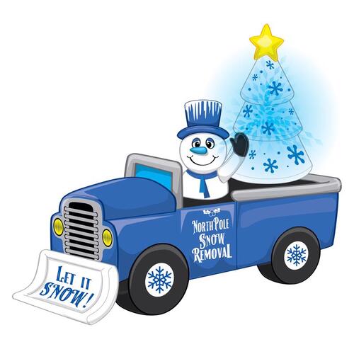 Occasions 04816 Inflatable Snowman In Snow Truck 7.75 ft.