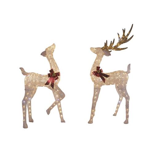 Celebrations 20DH1217S Yard Decor LED Warm White Buck/Doe 6 ft.