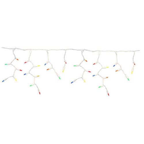 Celebrations ICT5RFSA Christmas Lights Platinum LED T5 Multicolored 100 ct Icicle 9.5 ft.