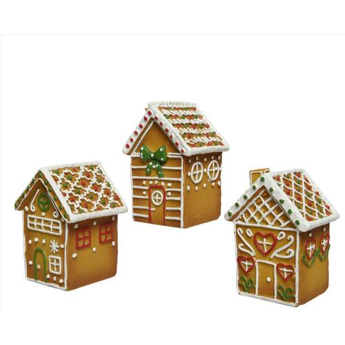 Christmas Village Multicolored Gingerbread 5" Multicolored - pack of 12