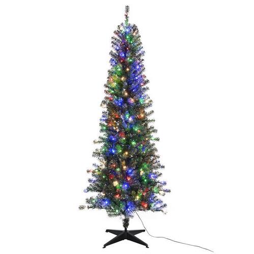 Christmas Tree 7 ft. Pencil LED 250 ct Vintage Color Changing