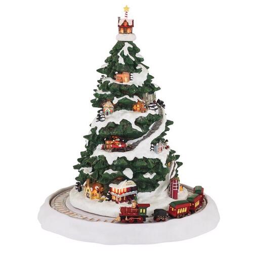 Mr. Christmas 36624AC Christmas Tree LED Winter Wonderland Christmas Eve Express 12.5"