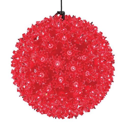 Hanging Decor LED Red Starlight Sphere 7.5"