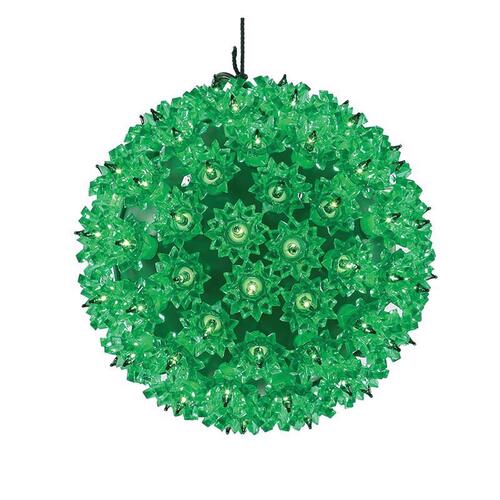 Hanging Decor LED Green Starlight Sphere 7.5"