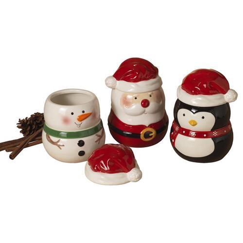 Indoor Christmas Decor Assorted Snowman/Santa/Penguin 8.5" Assorted - pack of 6