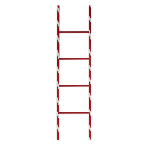 Celebrations 2600090 Ladder Red/White Holiday Stripe 48" Red/White