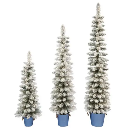 Christmas Tree 5 ft. Slim Flocked Pencil