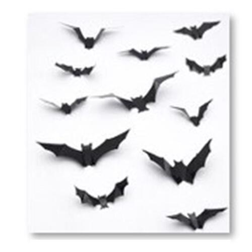 Halloween Decor 3D Bats Stickers - pack of 12