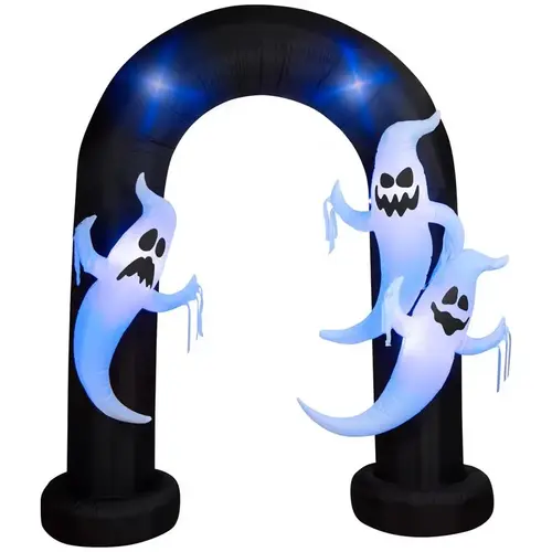 Inflatable 9 ft. LED Prelit Archway Trio Ghost