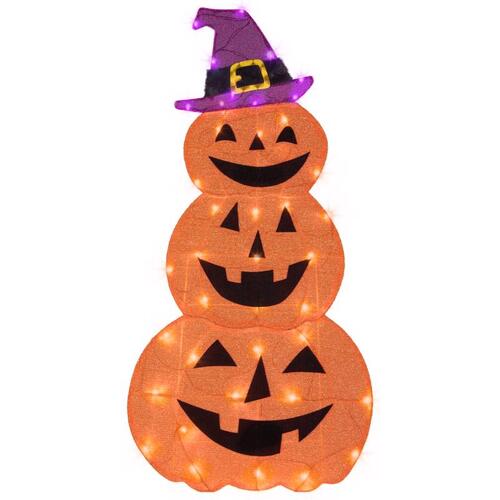 Yard Decor Flat-Tastics Orange 50 ct 48" LED Jack-O-Lantern