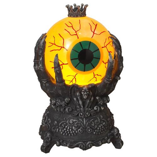 Tabletop Decor Black/Yellow 9" Prelit Smokey Eye Water Globe - pack of 4