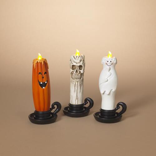 Halloween Decor 8.15" Ghost, Skull, Ghost Candle - pack of 24