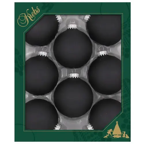 CHRISTMAS BY KREBS CBK83444-XCP12 Ornaments Ebony Velvet Ball 2-5/8" Ebony Velvet - pack of 12