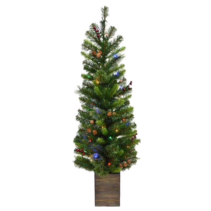 Celebrations TMPPT4BOWWA Entrance Tree 4 ft. Slim LED 50 ct Mixed Pine Color Changing