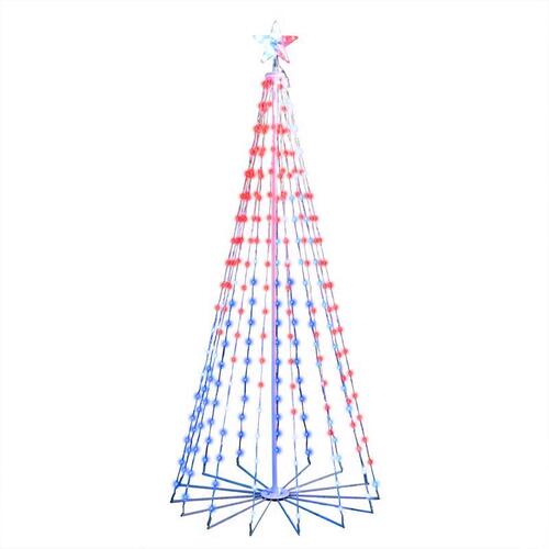 Yard Decor LED Multi Straight Frame Dancing Tree 6 ft.