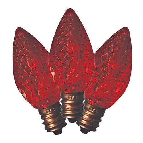 Christmas Light Bulbs LED C9 Red 25 ct Replacement