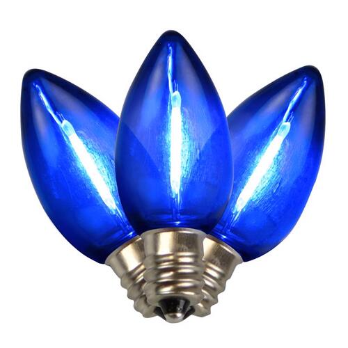 Christmas Light Bulbs LED C7 Blue 25 ct Replacement 0 ft.