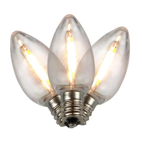 Christmas Light Bulbs LED C7 Warm White 25 ct Replacement