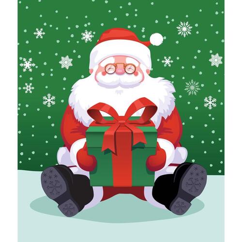 Celebrations RE1-07-08-005 Garage Door Cover Santa 7 ft. x 8 ft.