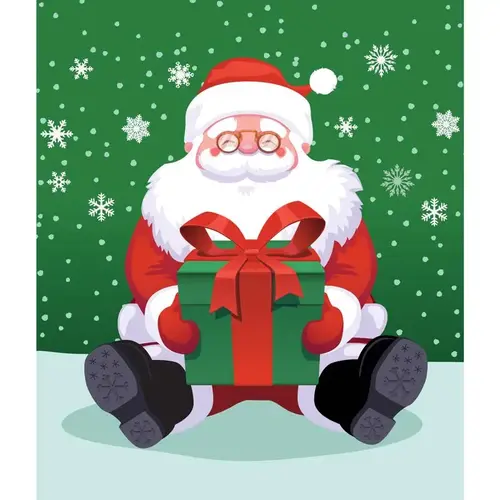 Garage Door Cover Santa 7 ft. x 8 ft.