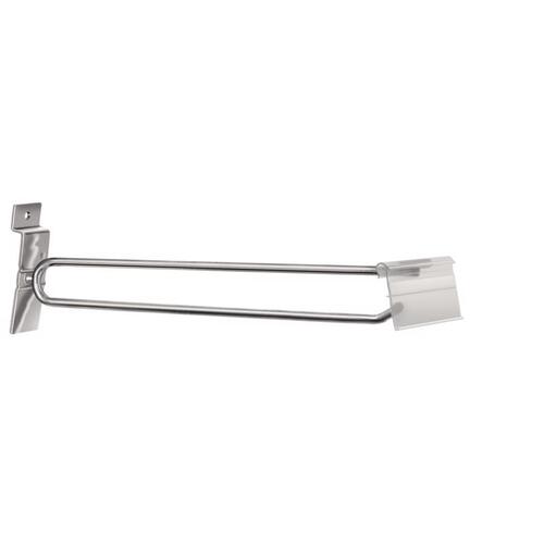 Lavi 820010/CL/SET Slatwall Hook with Label Holder Silver Aluminum/Metal Silver
