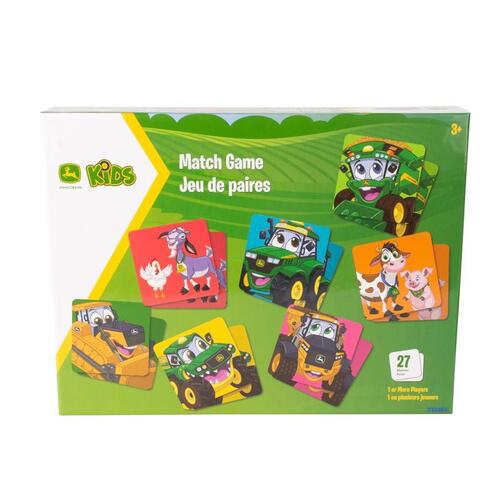 Kids Match Game John Deere Multicolored 54 pc Multicolored