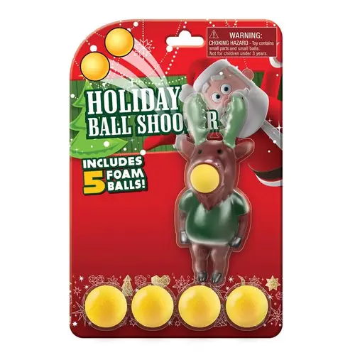 Reindeer Ball Shooters Assorted 6 pc Assorted