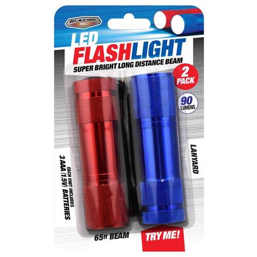 Flashlight 90 lm Assorted LED AAA Battery Assorted