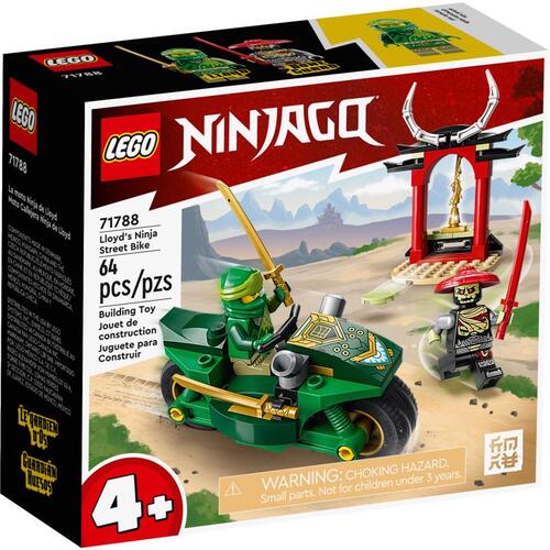 Lego 71788 Building Set Ninjago Ninja Street Bike ABS Plastic Assorted 64 pc Assorted