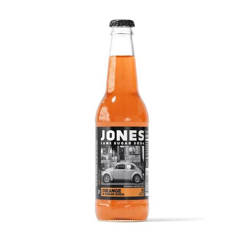 Jones Soda JU-401 Cane Sugar Soda Orange & Creme 12 oz